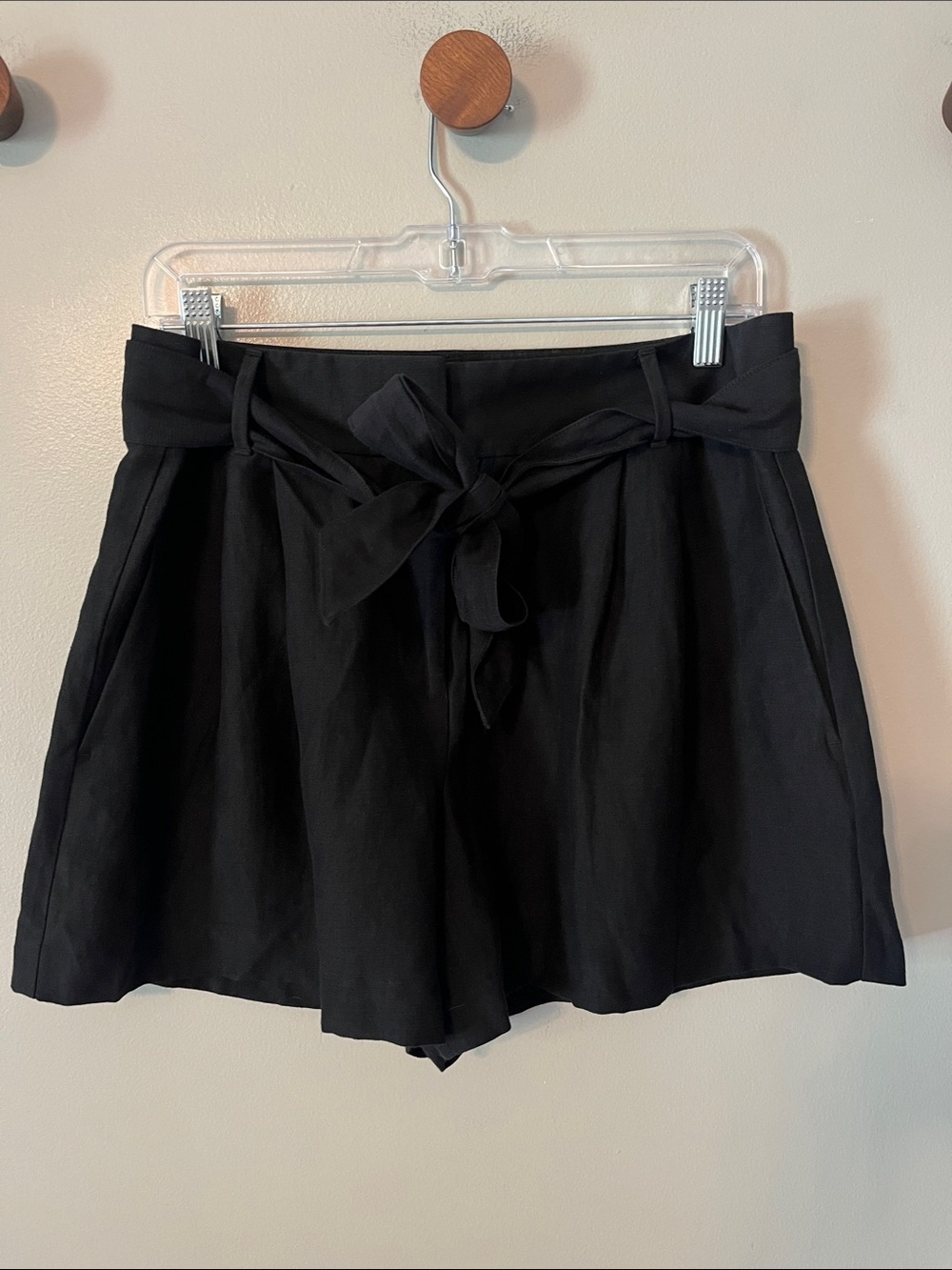 New! Ann Taylor Linen Blend Shorts Black Size 8